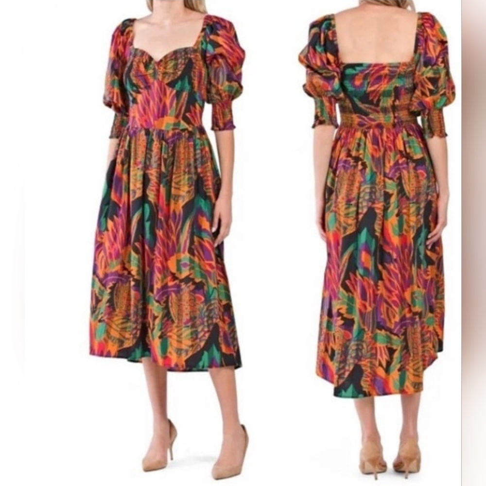 HOUSE OF HARLOW 1960 MAXI DRESS TROPICAL PRINT 🌴